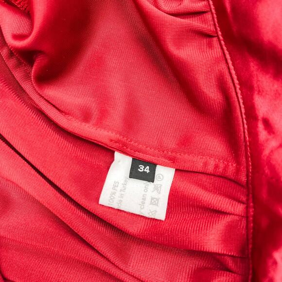 New Arrivals Dress Nico Rouge Pigalle Red Mini Dress Long Sleeves 34, US 4 - Picture 9 of 9